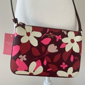 NWT Kate Spade Jackson Forest Floral Triple Gusset Crossbody